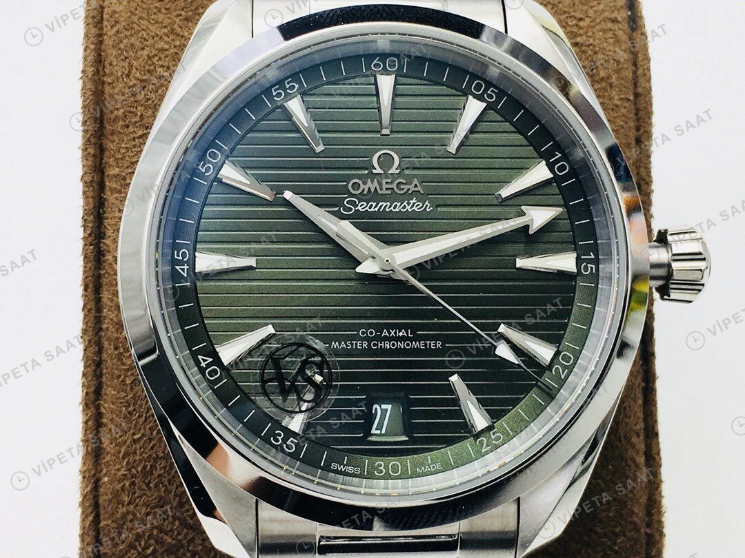 Omega Seamaster Aqua Terra Yeşil Kadran Çelik 41mm Super Clone ETA Eta Saat detay 4