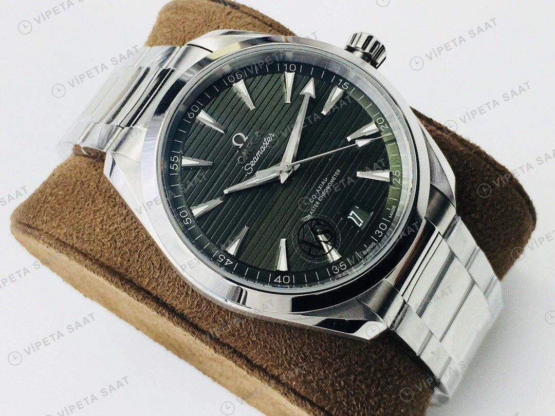 Omega Seamaster Aqua Terra Yeşil Kadran Çelik 41mm Super Clone ETA Eta Saat detay 5