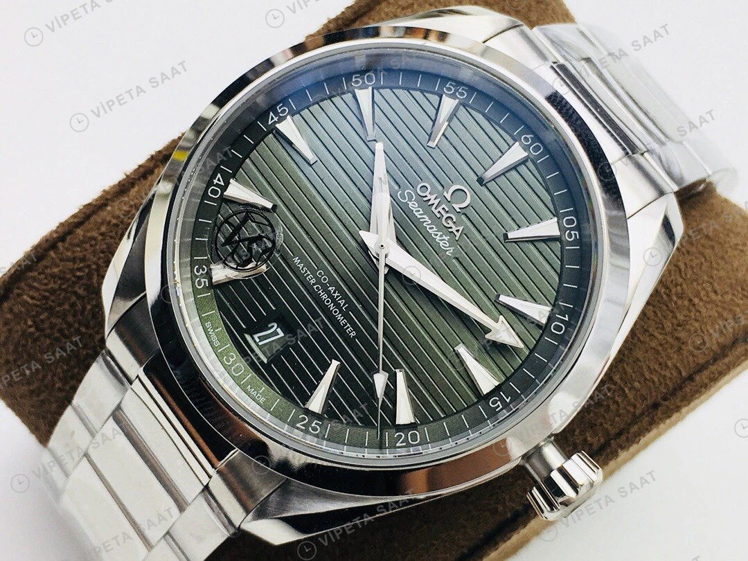 Omega Seamaster Aqua Terra Yeşil Kadran Çelik 41mm Super Clone ETA Eta Saat detay 8