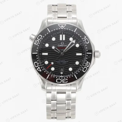 Omega Seamaster Diver 300 M Co‑axial Master Black Super Clone ETA V2 Saat Eta Saat karşıdan görünüm