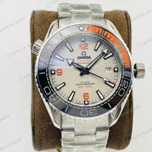 Omega Seamaster Planet Ocean 600M Beyaz Kadran Çelik 43.5mm Super Clone ETA Eta Saat detay 5