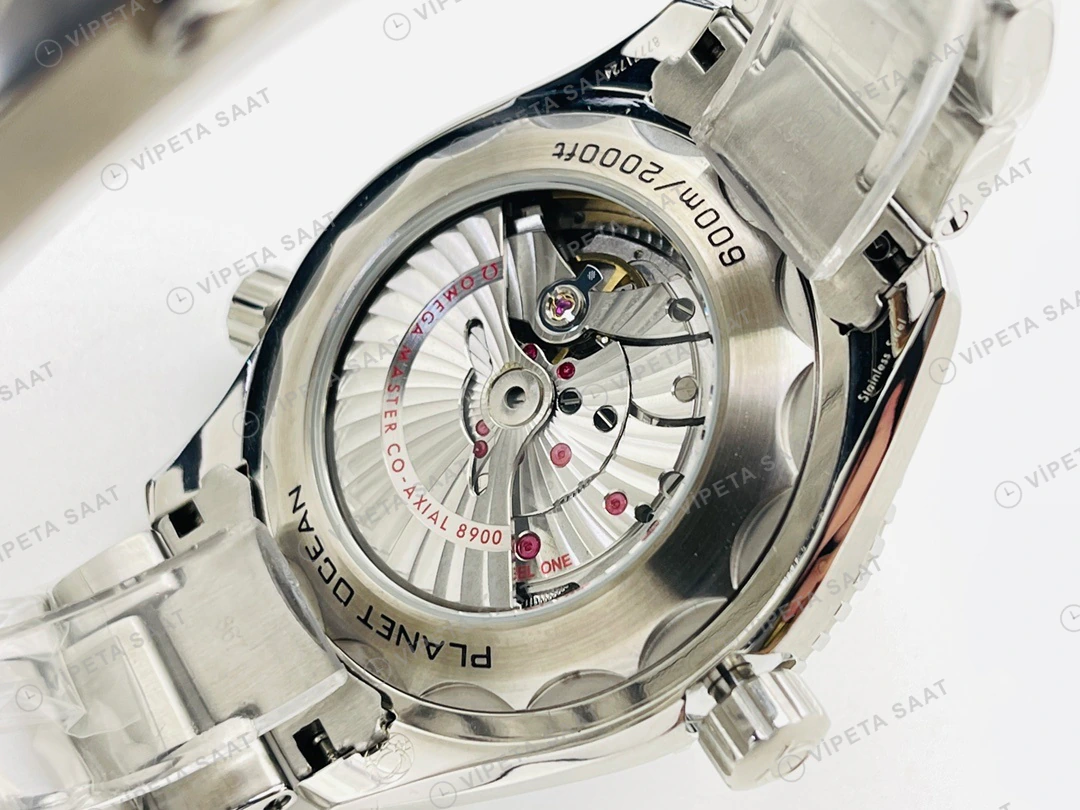 Omega Seamaster Planet Ocean 600M Beyaz Kadran Çelik 43.5mm Super Clone ETA Eta Saat detay 9