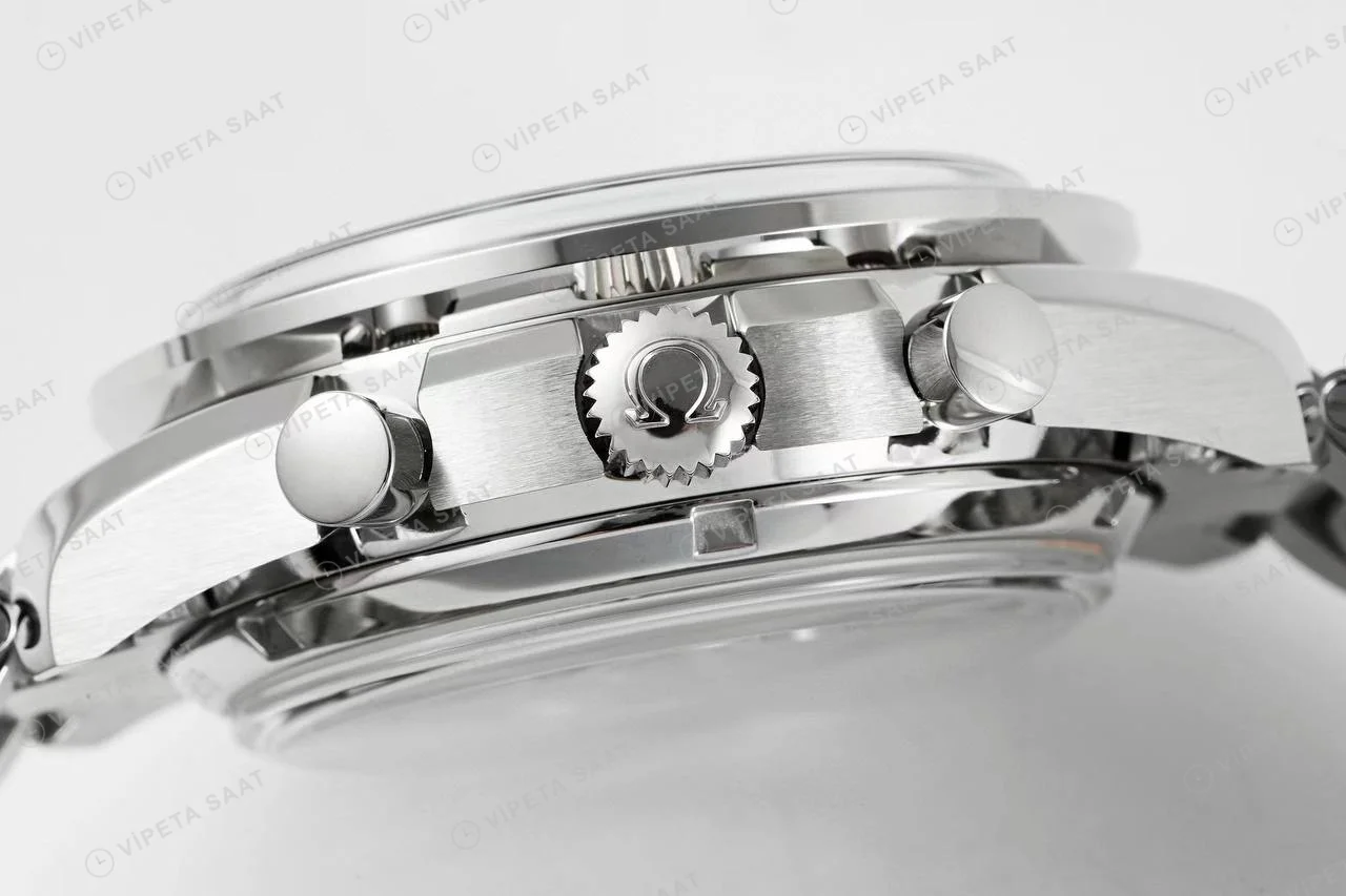 Omega Speedmaster Black And White Black Ceramic Super Clone ETA Saat detay 4