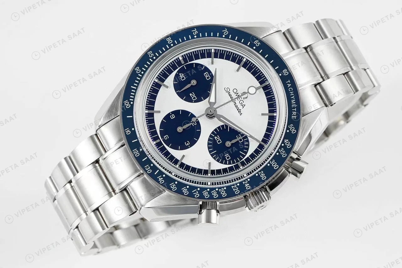 Omega Speedmaster Black And White Black Ceramic Super Clone ETA Saat detay 6