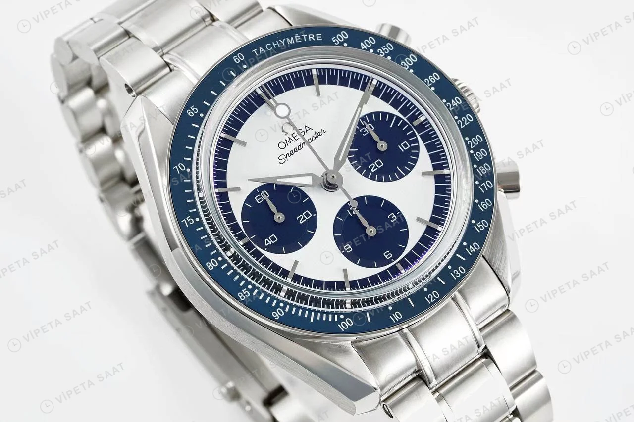 Omega Speedmaster Black And White Black Ceramic Super Clone ETA Saat detay 7