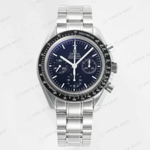 Omega SpeedMaster MoonWatch Siyah Kadran VENUS 75 Super Clone ETA Saat karşıdan görünüm