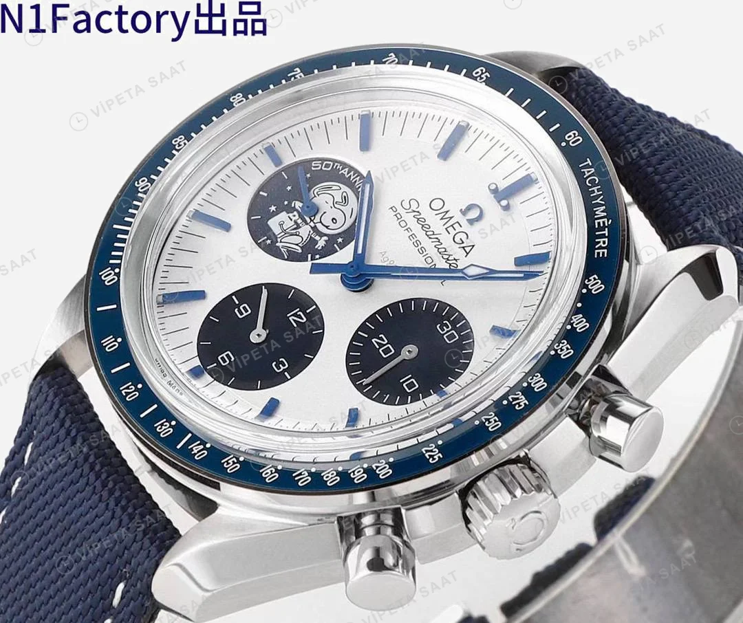 Omega SpeedMaster Snoopy Chronograph 42 Mm Super Clone ETA Saat detay 6