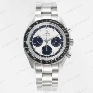 Omega Speedmaster White And Blue Dial Super Clone ETA Saat karşıdan görünüm