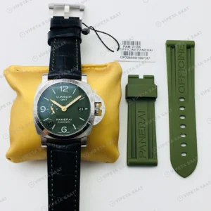 Panerai Luminor GMT Yeşil Kadran Çelik 44mm Super Clone ETA Eta Saat detay 4