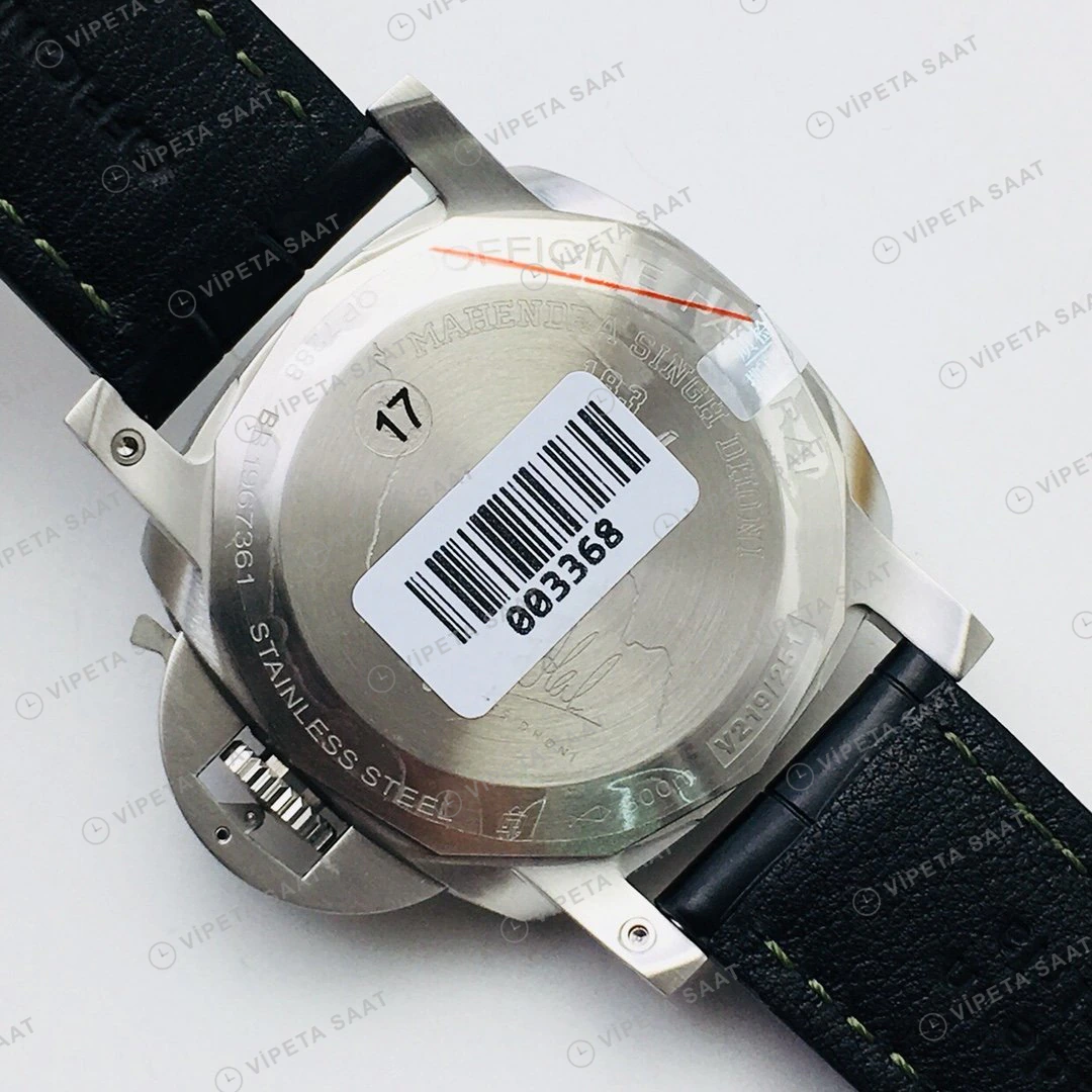 Panerai Luminor GMT Yeşil Kadran Çelik 44mm Super Clone ETA Eta Saat detay 9