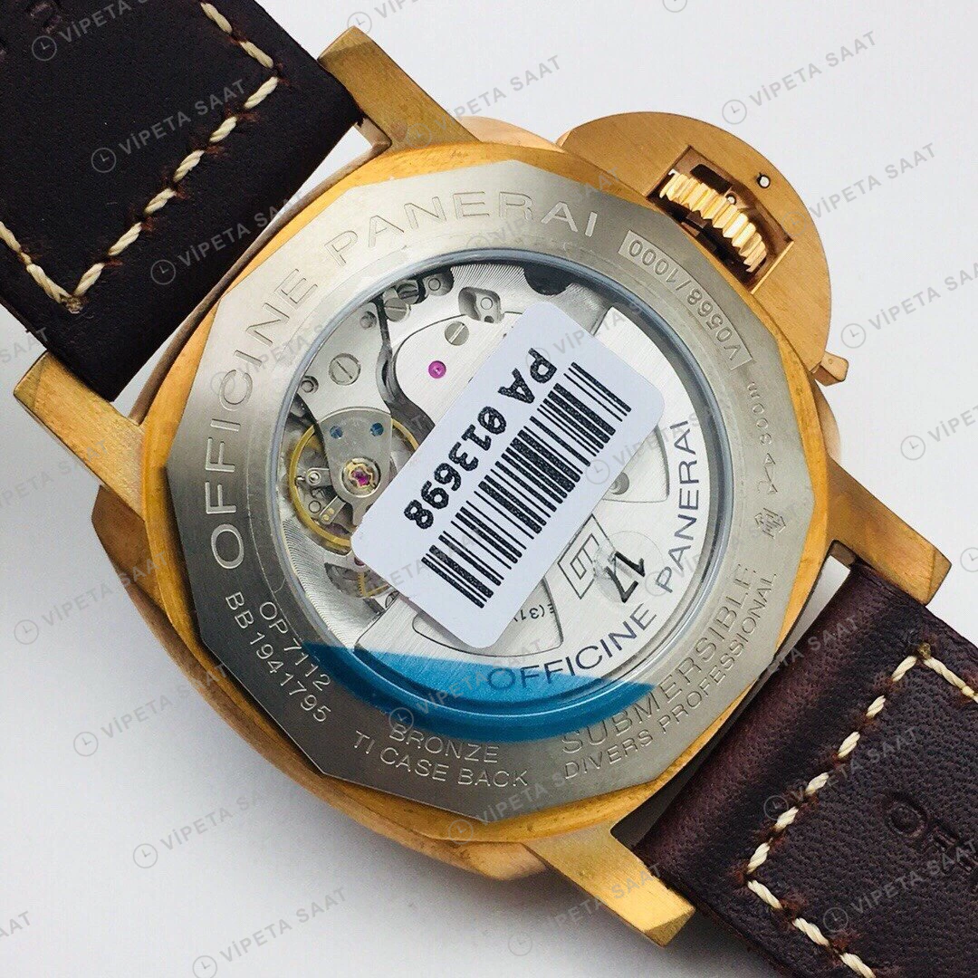 Panerai Submersible Bronzo Siyah Kadran Super Clone ETA Eta Saat detay 9