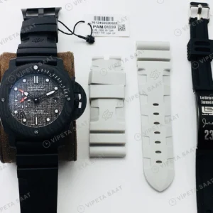 Panerai Submersible Luna Rossa Siyah Kadran Karbon 47mm Super Clone ETA Eta Saat detay 4
