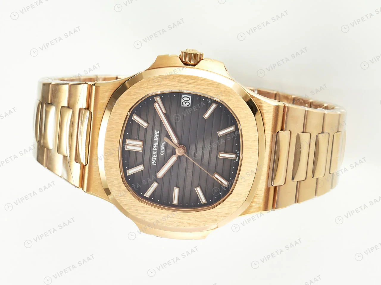 Patek Philippe 5711 Rose Nautilus 3k Factory Super Clone Eta Saat yan görünüm