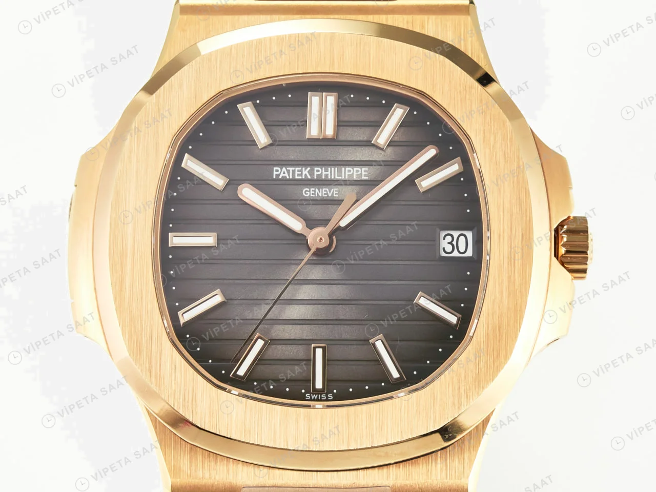Patek Philippe 5711 Rose Nautilus 3k Factory Super Clone Eta Saat detay 6
