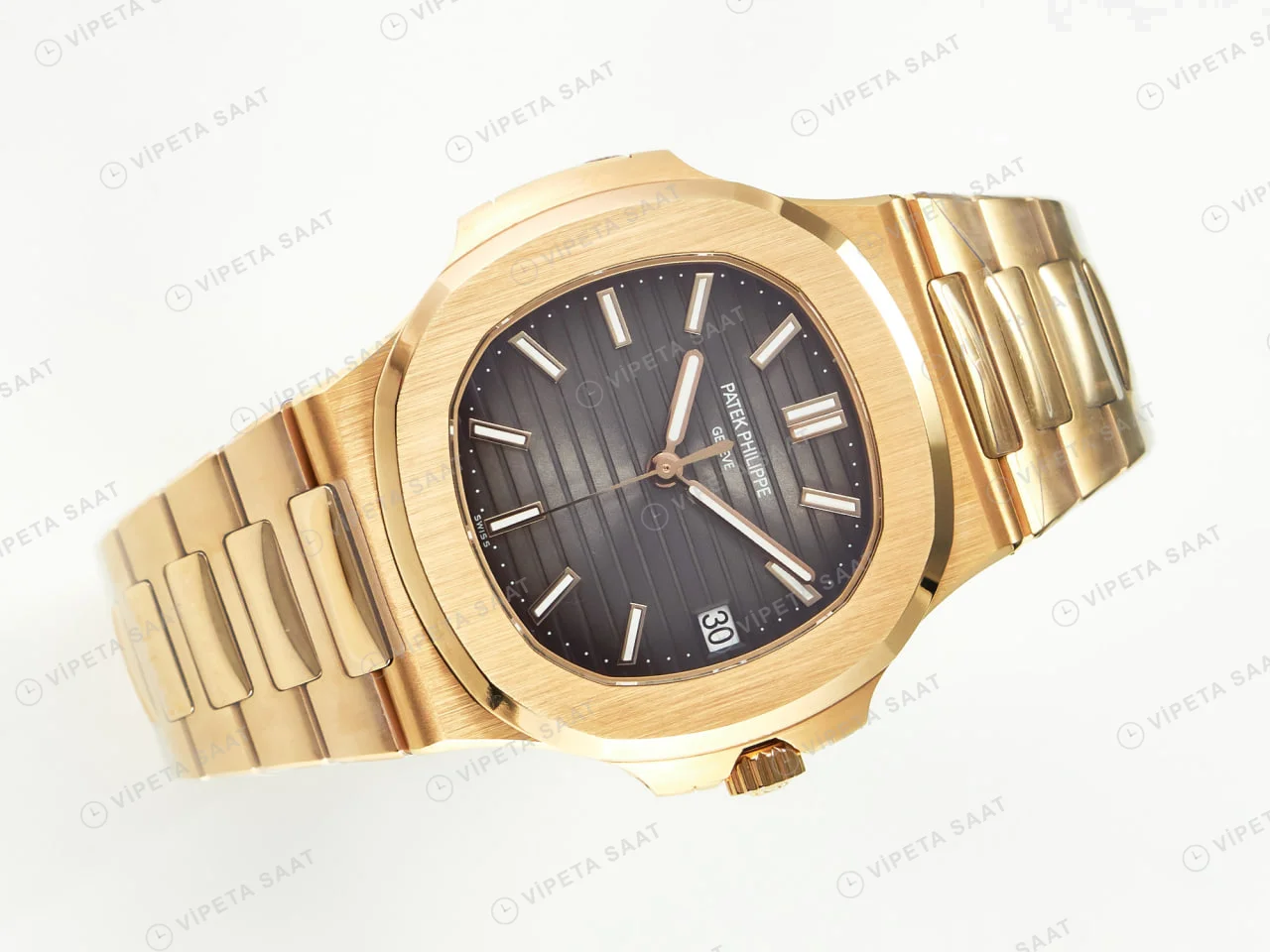 Patek Philippe 5711 Rose Nautilus 3k Factory Super Clone Eta Saat detay 9