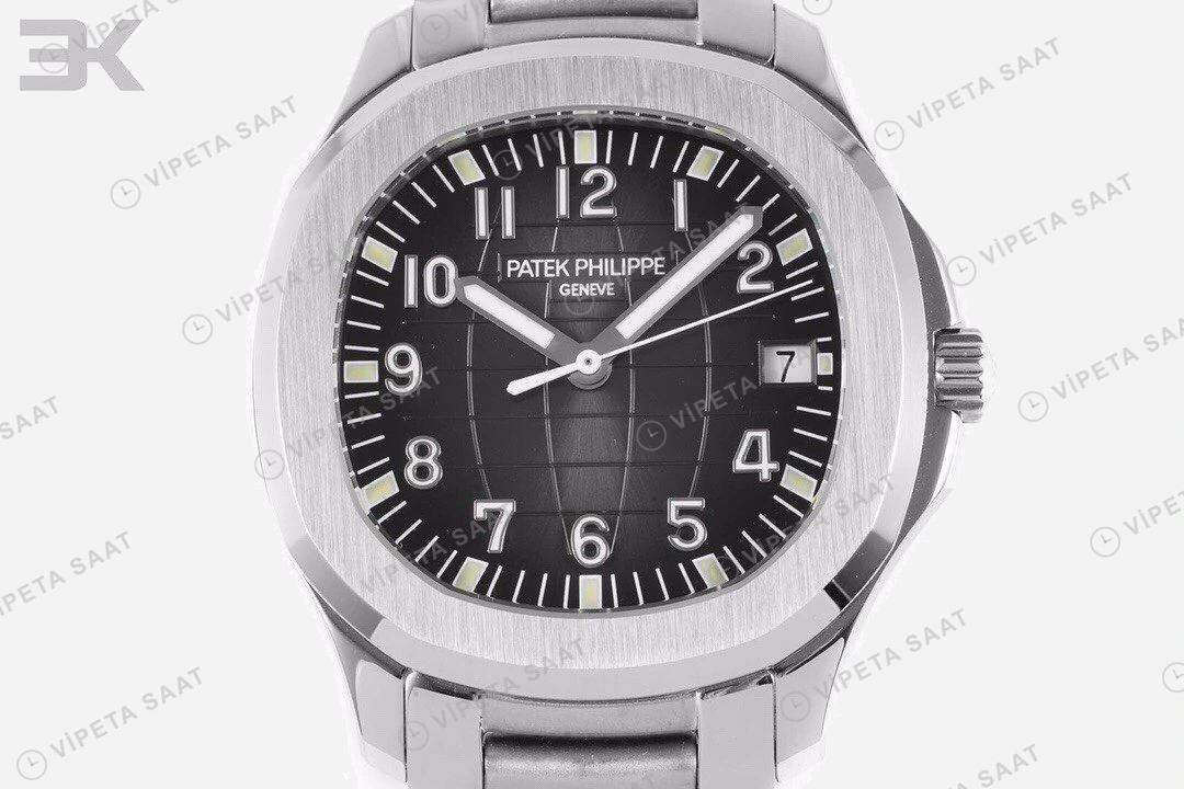 Patek Philippe Aquanaut 5167-1A Siyah Kadran Çelik Super Clone ETA Eta Saat yan görünüm