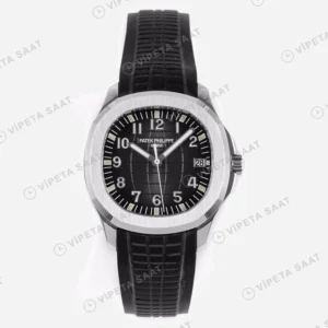 Patek Philippe Aquanaut 5167 Siyah Kadran Çelik Kauçuk Kordon Super Clone ETA Eta Saat detay 9