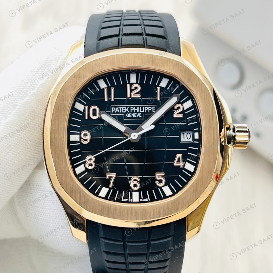 Patek Philippe Aquanaut Siyah Kadran Gold 40mm Super Clone ETA Eta Saat detay 4