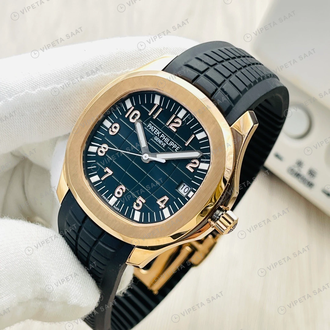 Patek Philippe Aquanaut Siyah Kadran Gold 40mm Super Clone ETA Eta Saat detay 9