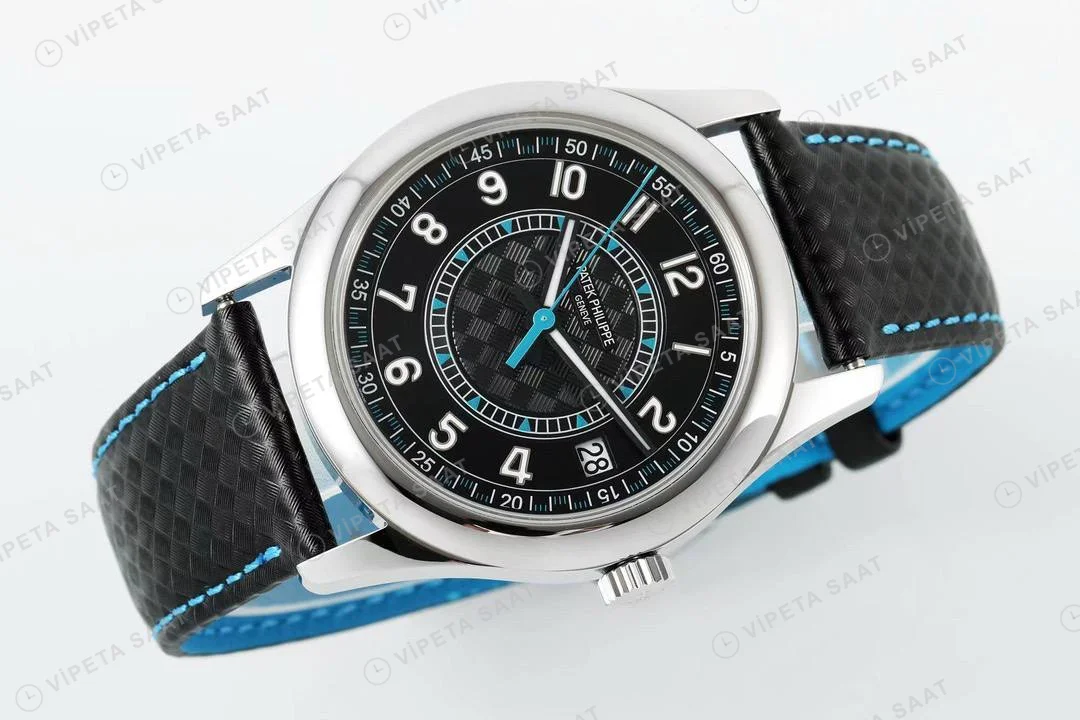 Patek Philippe Calatrava 6007G-011 Mavi Super Clone Eta Saat detay 4