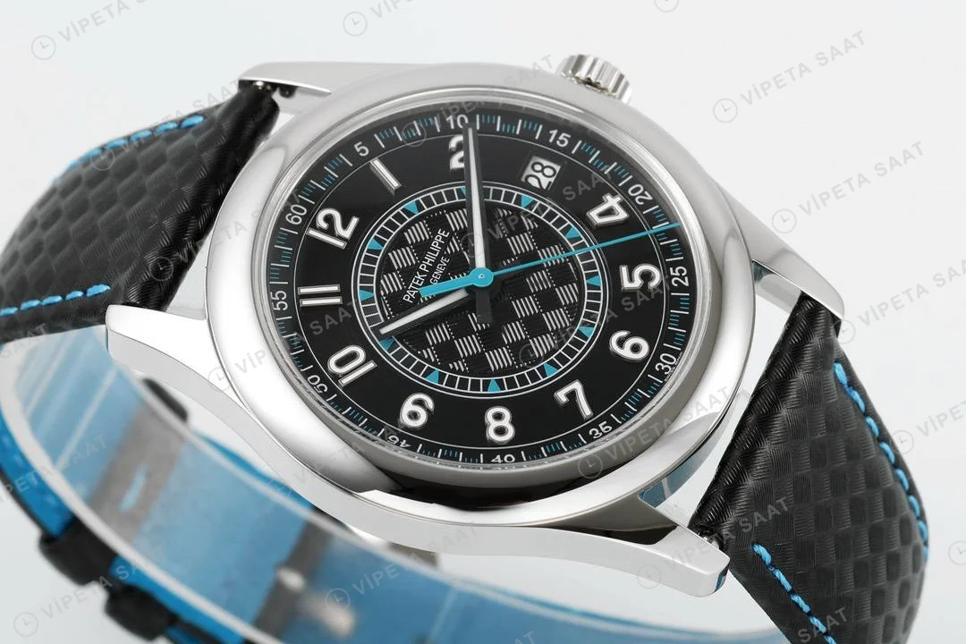 Patek Philippe Calatrava 6007G-011 Mavi Super Clone Eta Saat detay 5