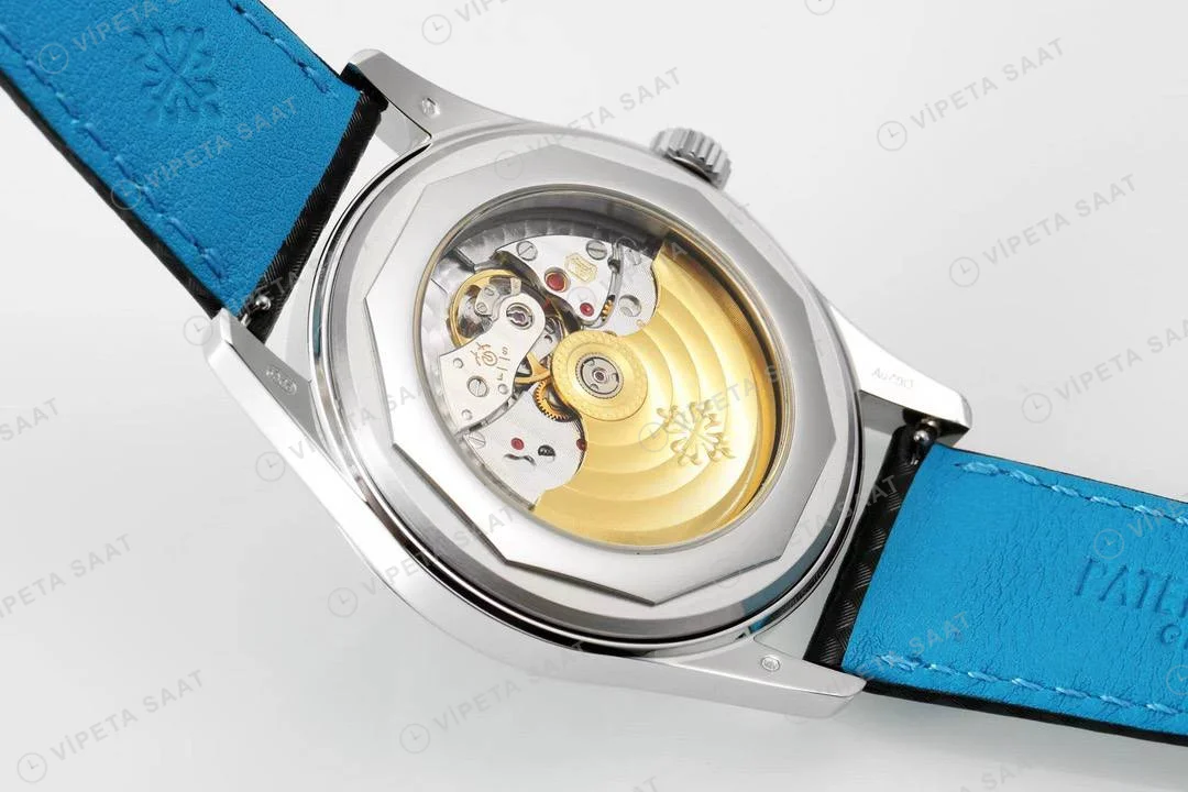 Patek Philippe Calatrava 6007G-011 Mavi Super Clone Eta Saat detay 6