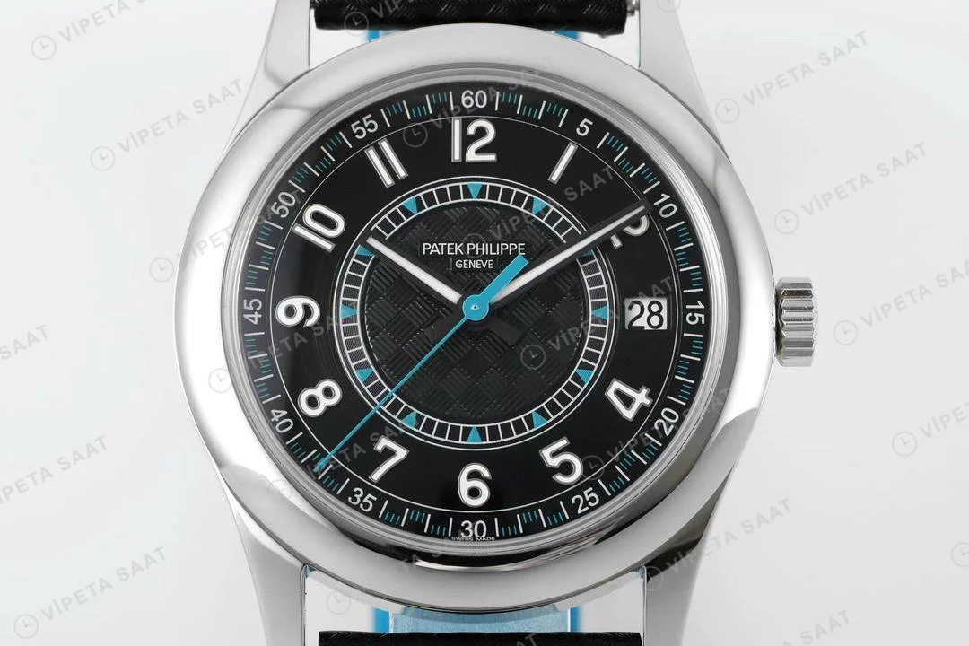 Patek Philippe Calatrava 6007G-011 Mavi Super Clone Eta Saat detay 8
