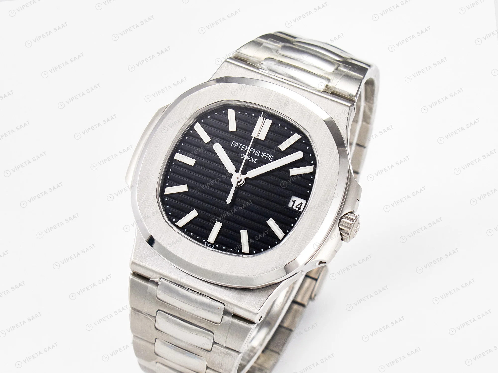 Patek Philippe Nautilus 37111G-001 Black 42mm Super Clone Eta Saat detay 11