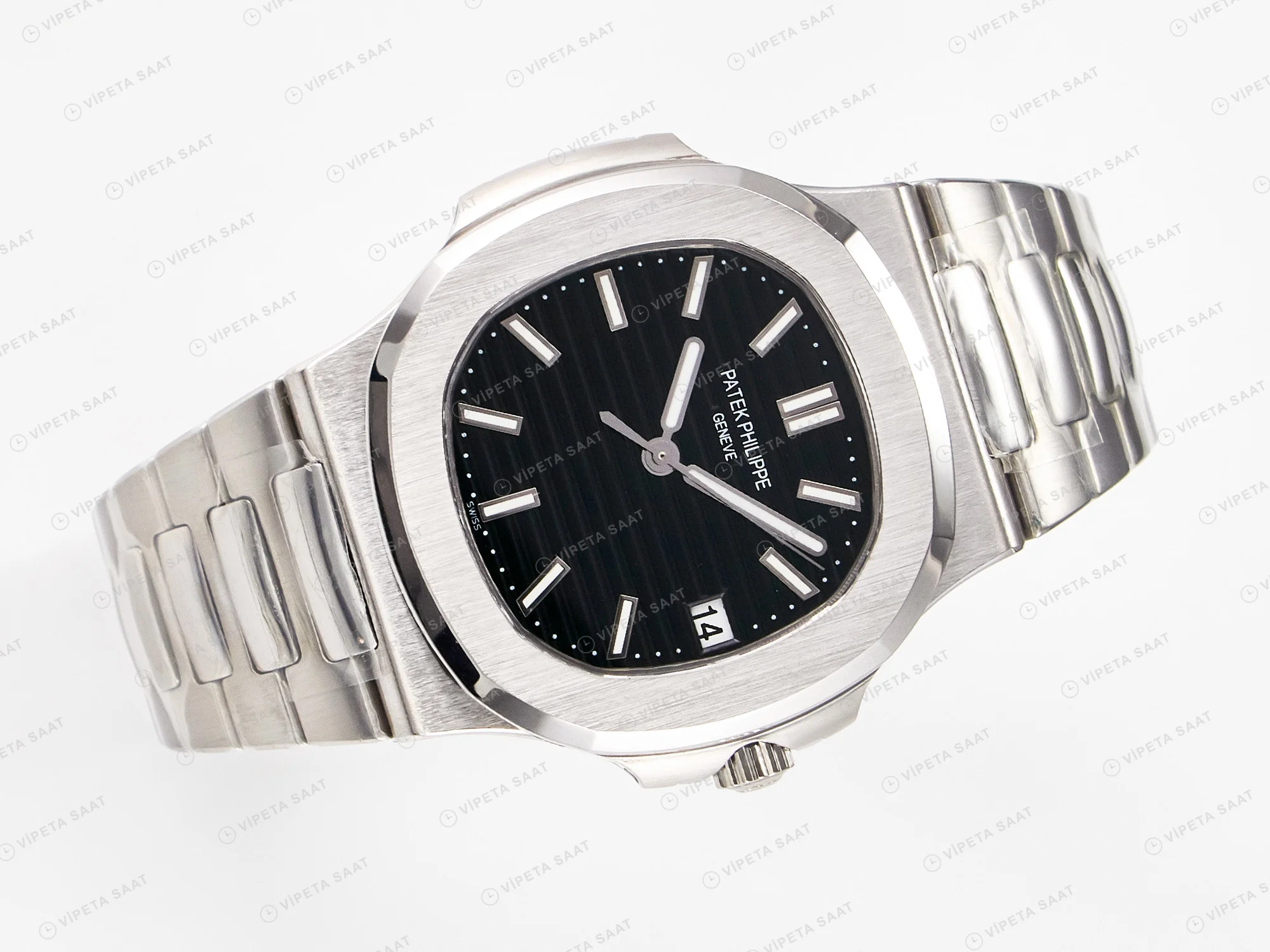 Patek Philippe Nautilus 37111G-001 Black 42mm Super Clone Eta Saat detay 12