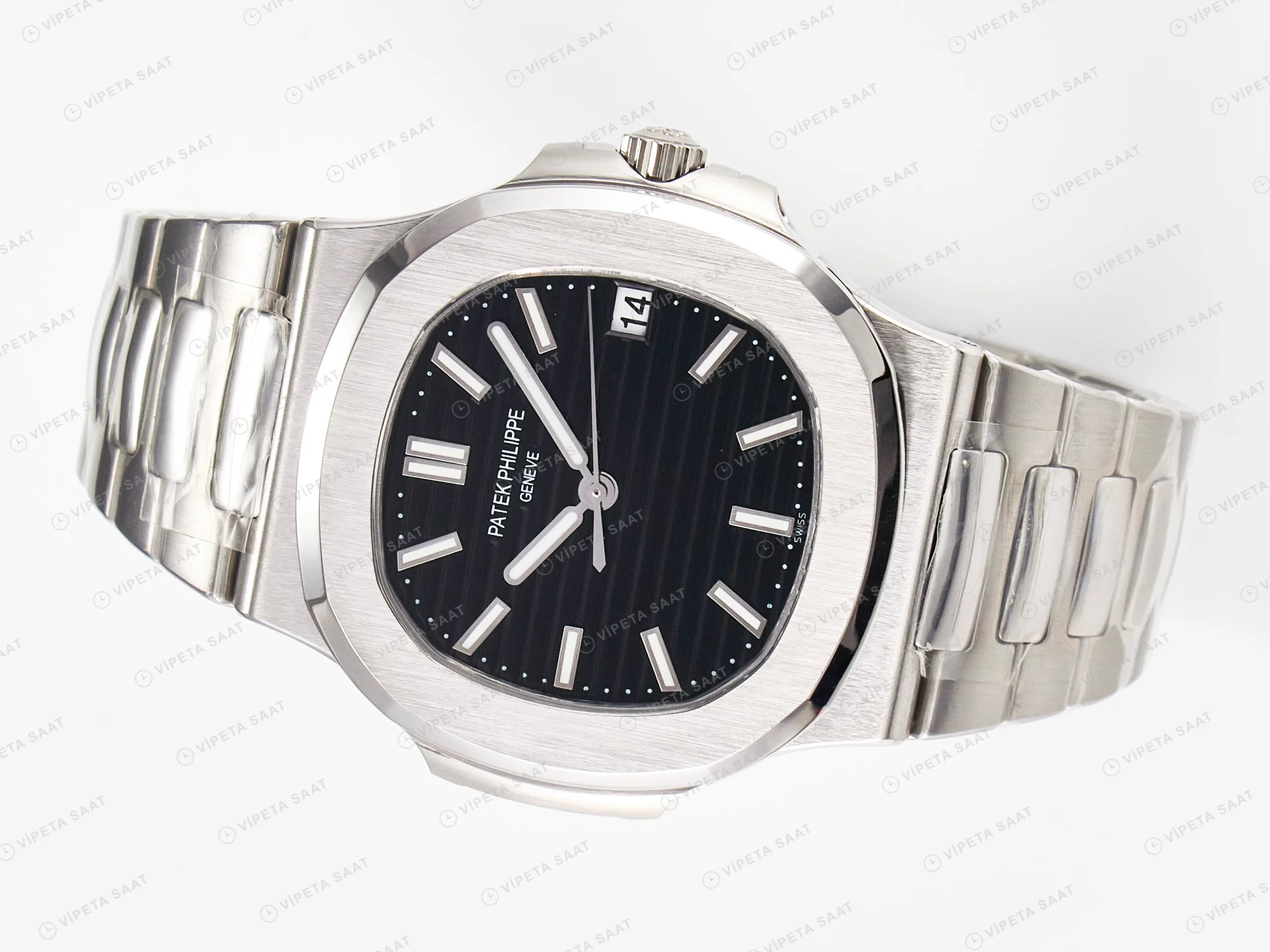 Patek Philippe Nautilus 37111G-001 Black 42mm Super Clone Eta Saat detay 13
