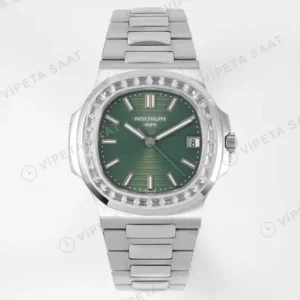 Patek Philippe Nautilus 5711-1300A-001 Green BAGET Super Clone Eta Saat karşıdan görünüm