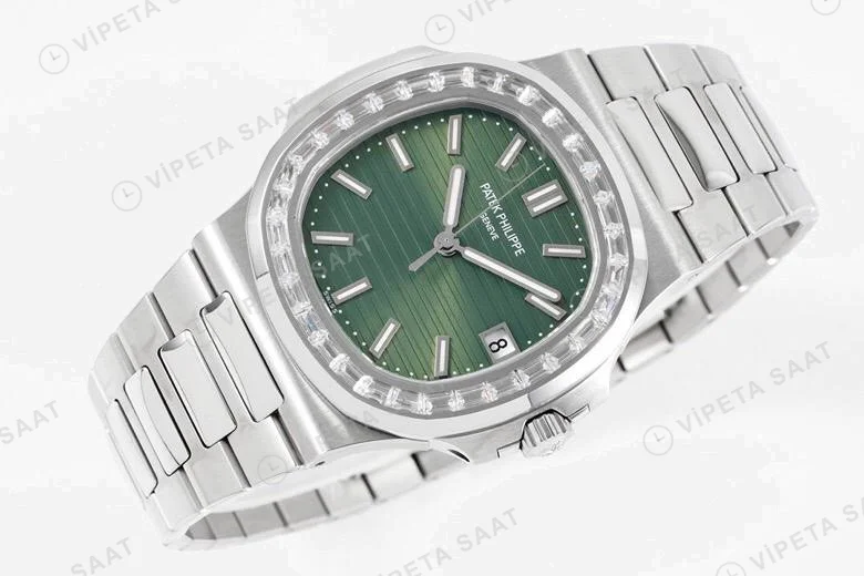 Patek Philippe Nautilus 5711-1300A-001 Green BAGET Super Clone Eta Saat detay 4