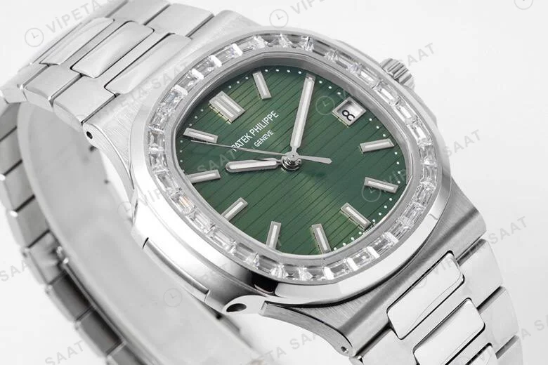 Patek Philippe Nautilus 5711-1300A-001 Green BAGET Super Clone Eta Saat detay 7
