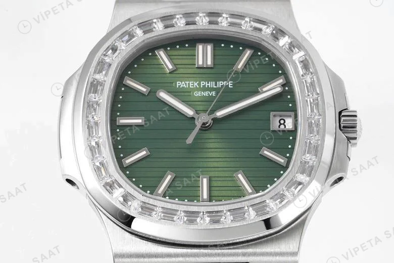 Patek Philippe Nautilus 5711-1300A-001 Green BAGET Super Clone Eta Saat detay 9