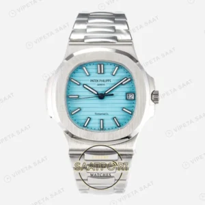 Patek Philippe Nautilus 5711-1A Tiffany And Co Blue Dial 3k Factory Super Clone Eta Saat karşıdan görünüm