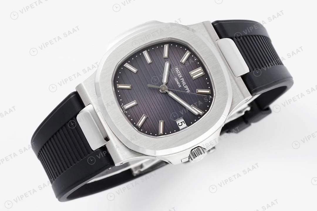 Patek Philippe Nautilus 5711 Kahve Silikon Kordon Super Clone PPF Factory Saat Eta Saat detay 10
