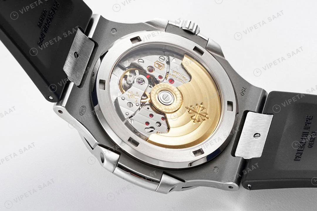Patek Philippe Nautilus 5711 Kahve Silikon Kordon Super Clone PPF Factory Saat Eta Saat detay 11