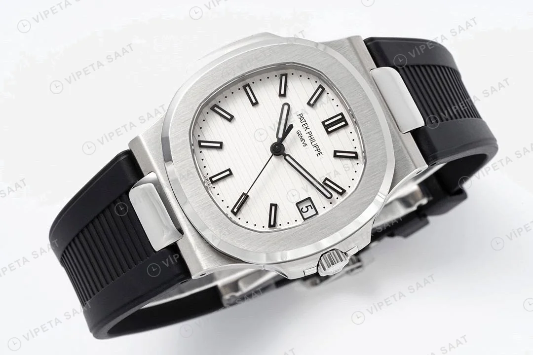 Patek Philippe Nautilus 5711 Kahve Silikon Kordon Super Clone PPF Factory Saat Eta Saat detay 15