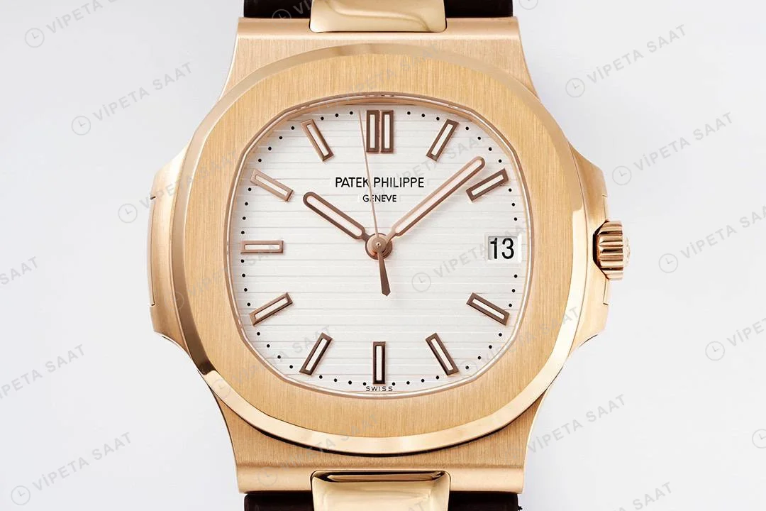 Patek Philippe Nautilus 5711 Kahve Silikon Kordon Super Clone PPF Factory Saat Eta Saat detay 29