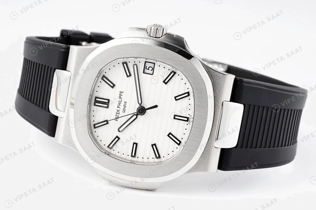 Patek Philippe Nautilus 5711 Kahve Silikon Kordon Super Clone PPF Factory Saat Eta Saat detay 3