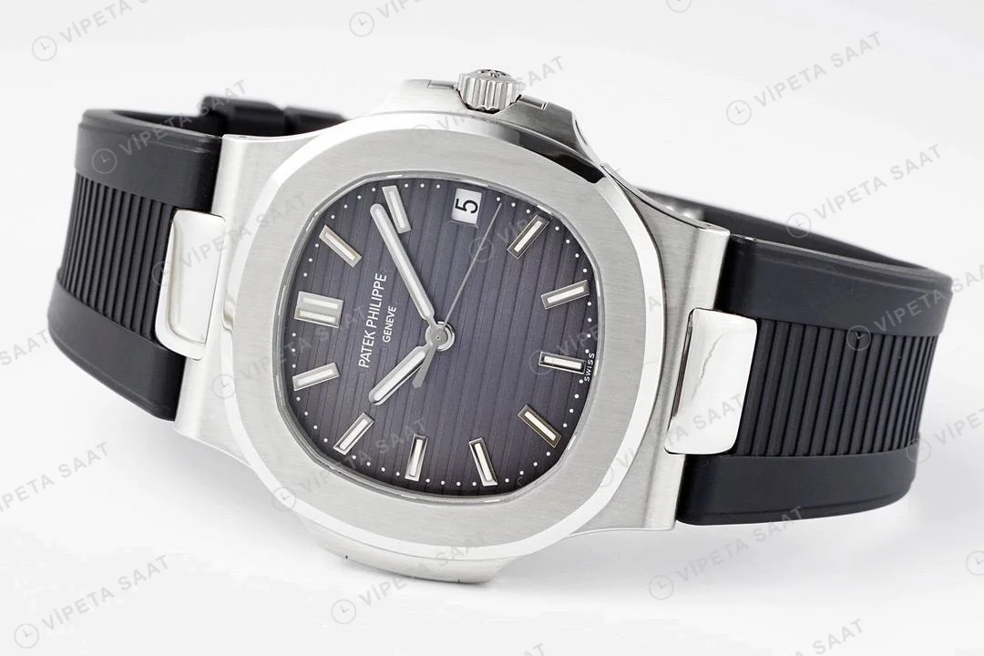 Patek Philippe Nautilus 5711 Kahve Silikon Kordon Super Clone PPF Factory Saat Eta Saat detay 33