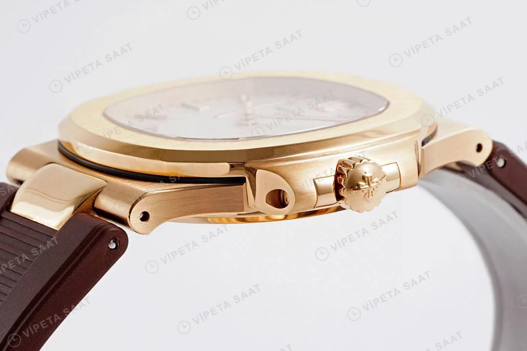 Patek Philippe Nautilus 5711 Kahve Silikon Kordon Super Clone PPF Factory Saat Eta Saat detay 39