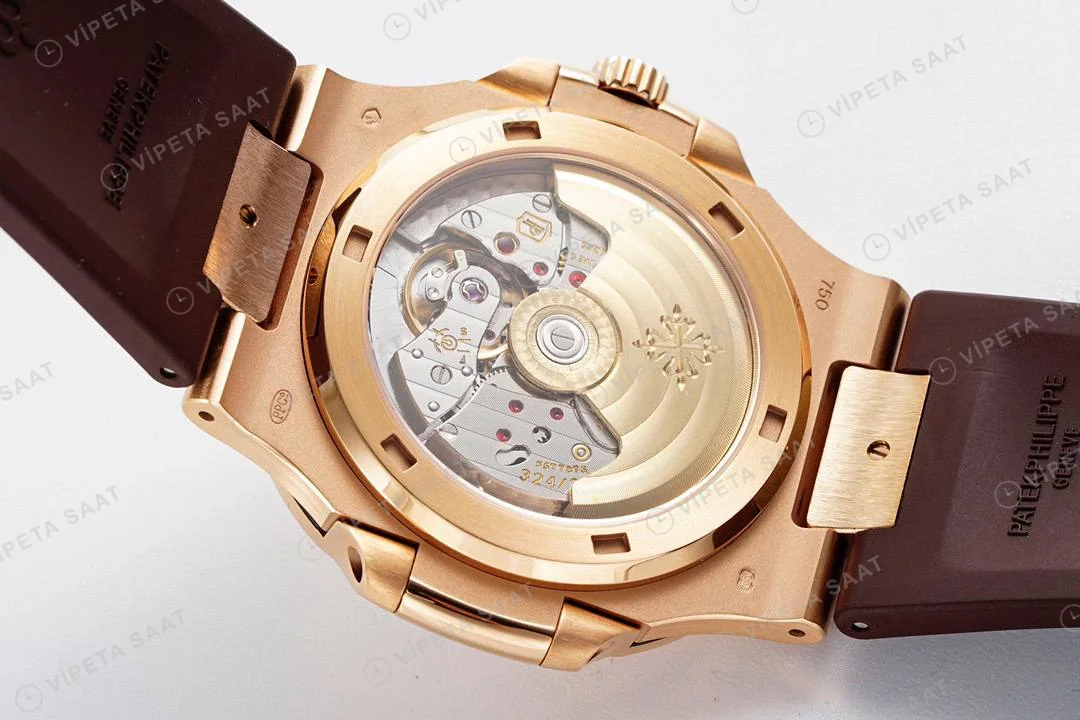 Patek Philippe Nautilus 5711 Kahve Silikon Kordon Super Clone PPF Factory Saat Eta Saat detay 47