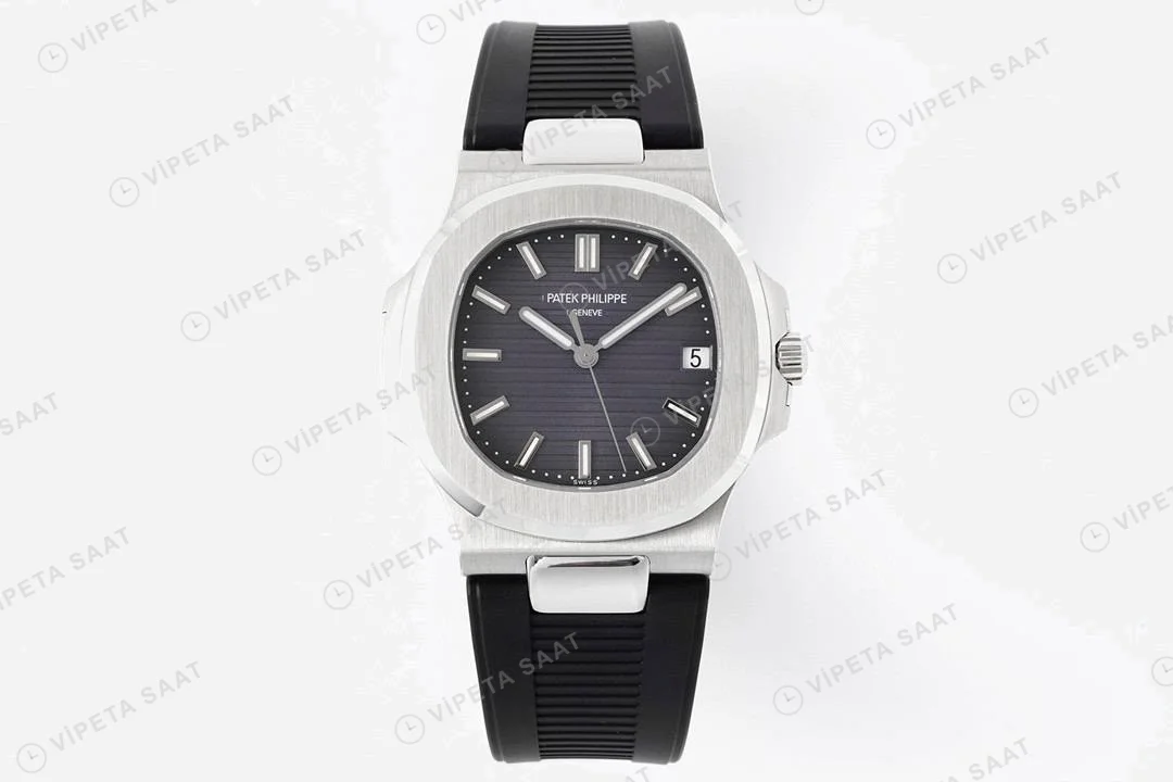 Patek Philippe Nautilus 5711 Kahve Silikon Kordon Super Clone PPF Factory Saat Eta Saat detay 6