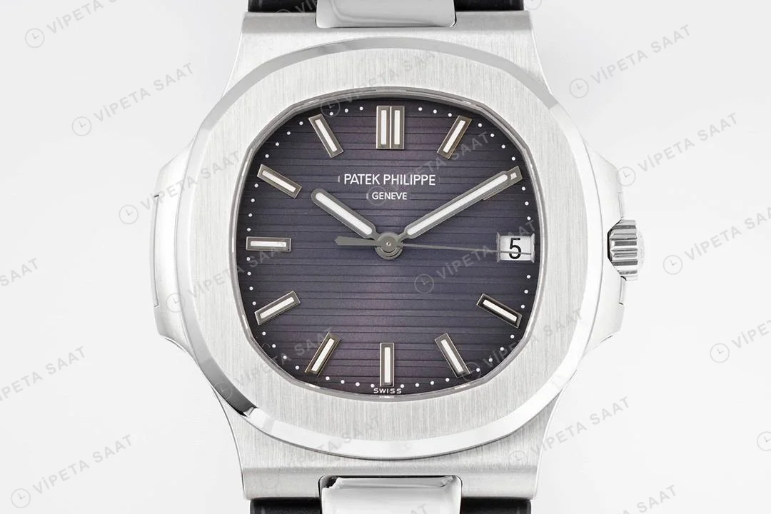 Patek Philippe Nautilus 5711 Kahve Silikon Kordon Super Clone PPF Factory Saat Eta Saat detay 8