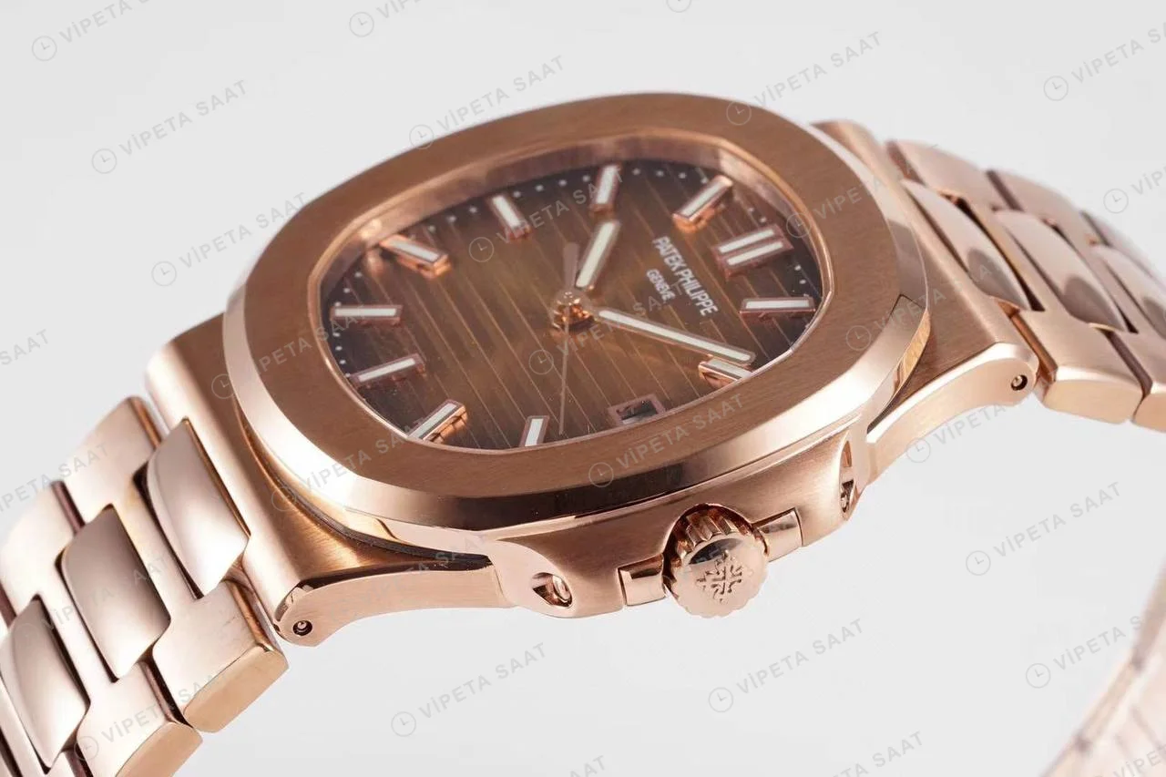 Patek Philippe Nautilus 57111R Rose Gold Super Clone Eta Saat detay 3