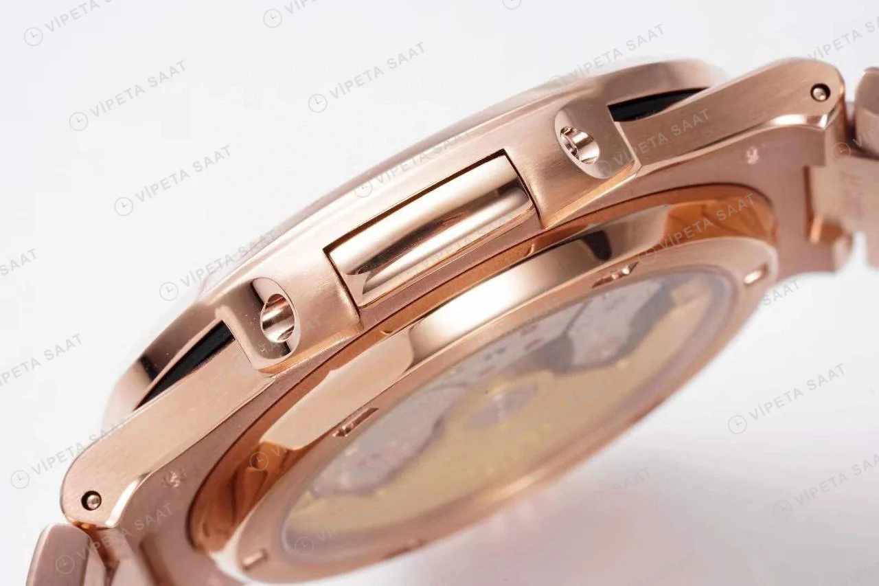 Patek Philippe Nautilus 57111R Rose Gold Super Clone Eta Saat detay 4