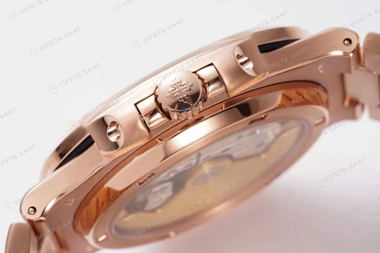Patek Philippe Nautilus 57111R Rose Gold Super Clone Eta Saat detay 7