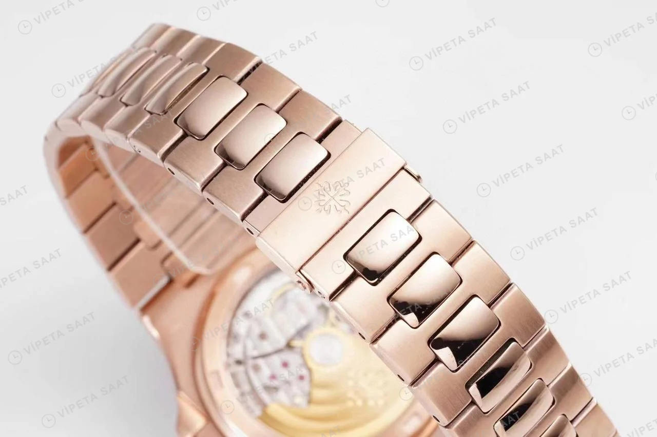 Patek Philippe Nautilus 57111R Rose Gold Super Clone Eta Saat detay 8