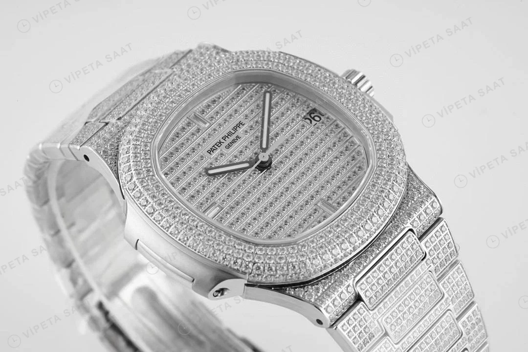 Patek Philippe Nautilus 5711Full Taşlı Super Clone Eta Saat detay 6